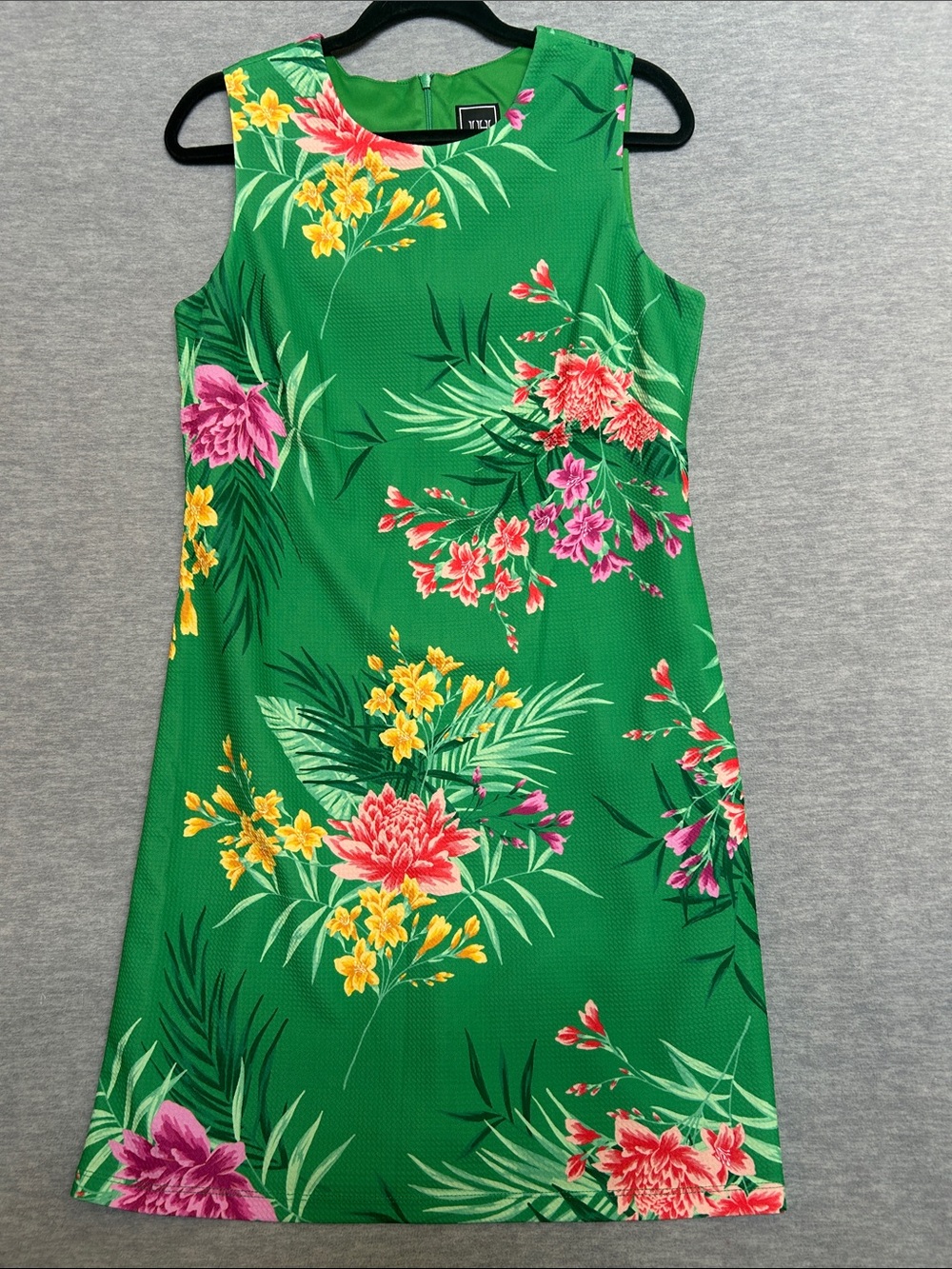 JH Tropical Cruise Vacation Beach Resort Office Career Church Bright Floral Dres
